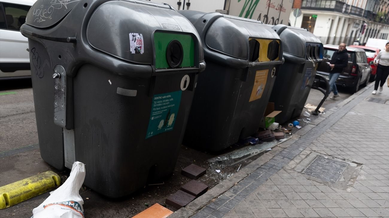Contenedores de basura en Madrid