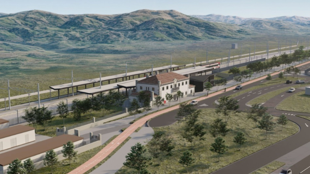 Ilustración de la futura estación de Cercanías de Soto del Real