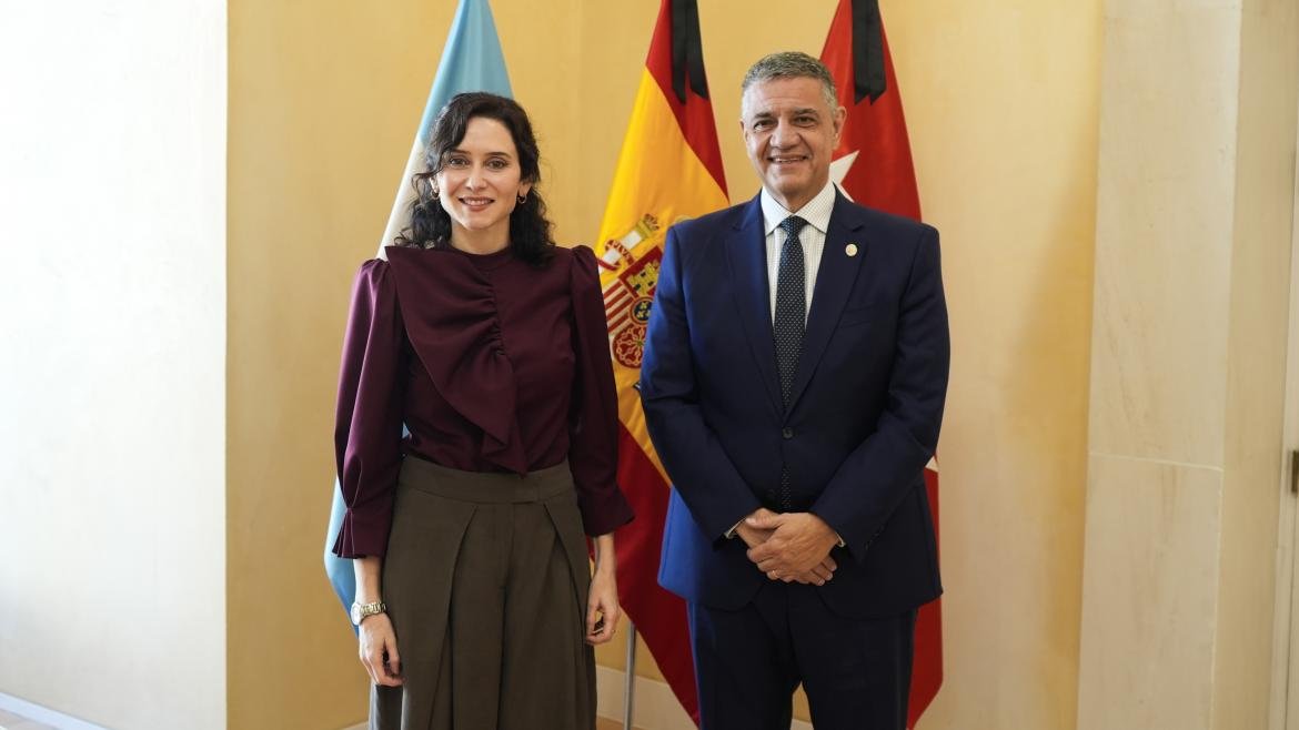 La presidenta Isabel Díaz Ayuso durante la reunión con el jefe de Gobierno de la Ciudad Autónoma de Buenos Aires